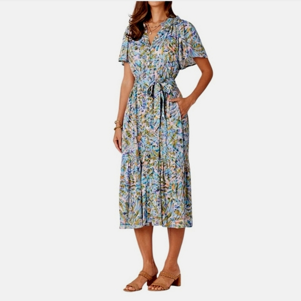 Floral Print Midi Dress